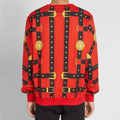 versace harness print|Versace Harness All Over Print Sweat Red & Black.